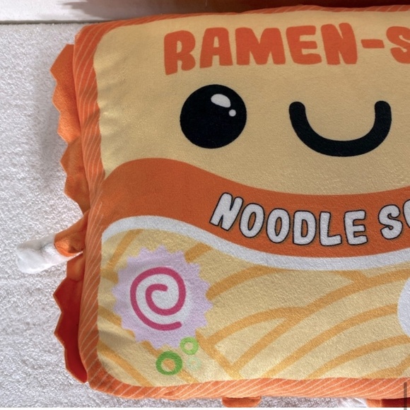 Fiesta Plush Orange Ramen San Noodle Soup Plush Stuffy Pillow - Picture 15 of 16